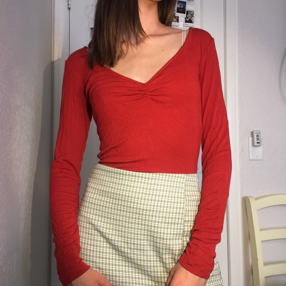 Urban outfitters rusty red long sleeve top